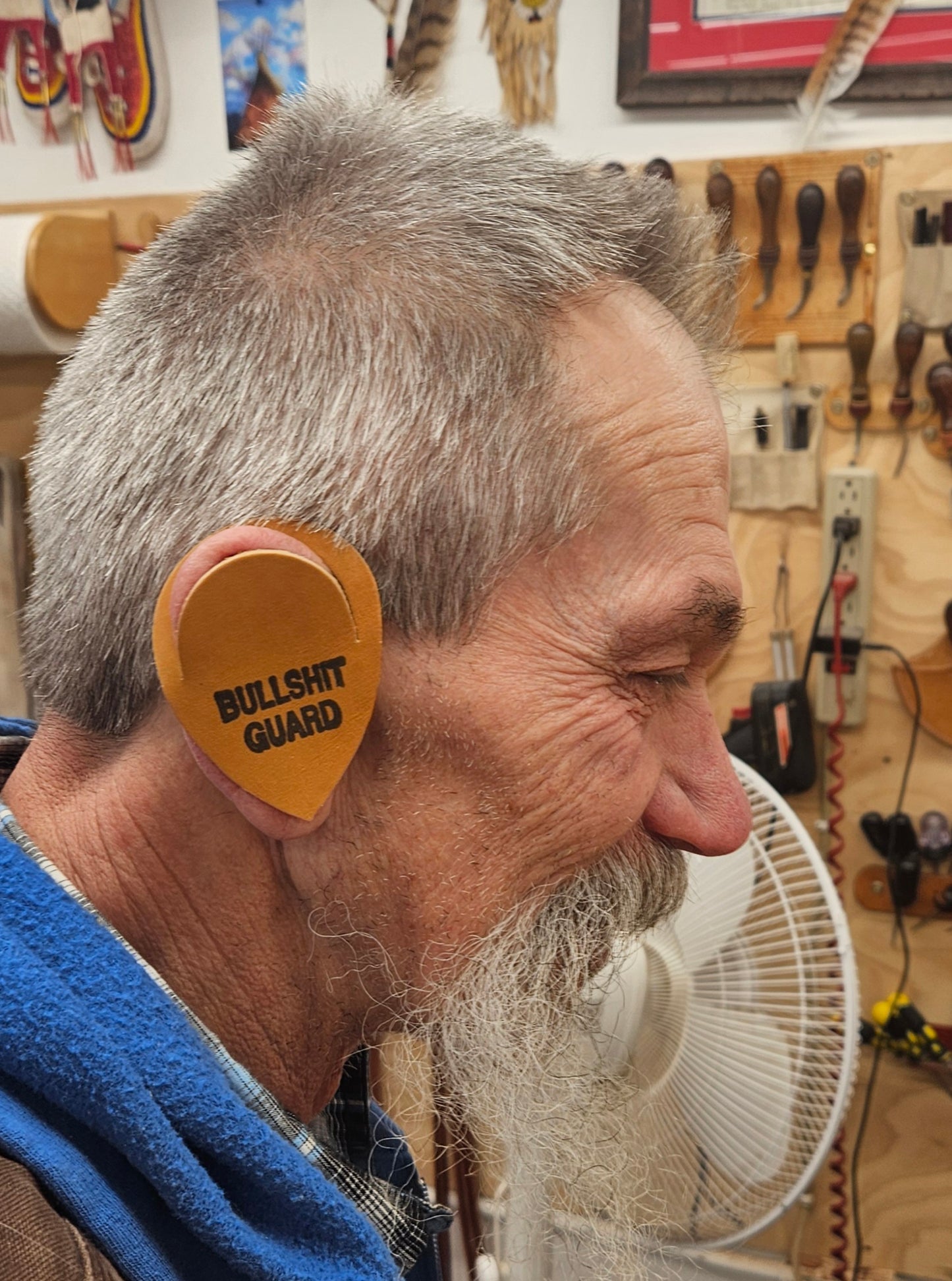 Bullshit guards, tan colored