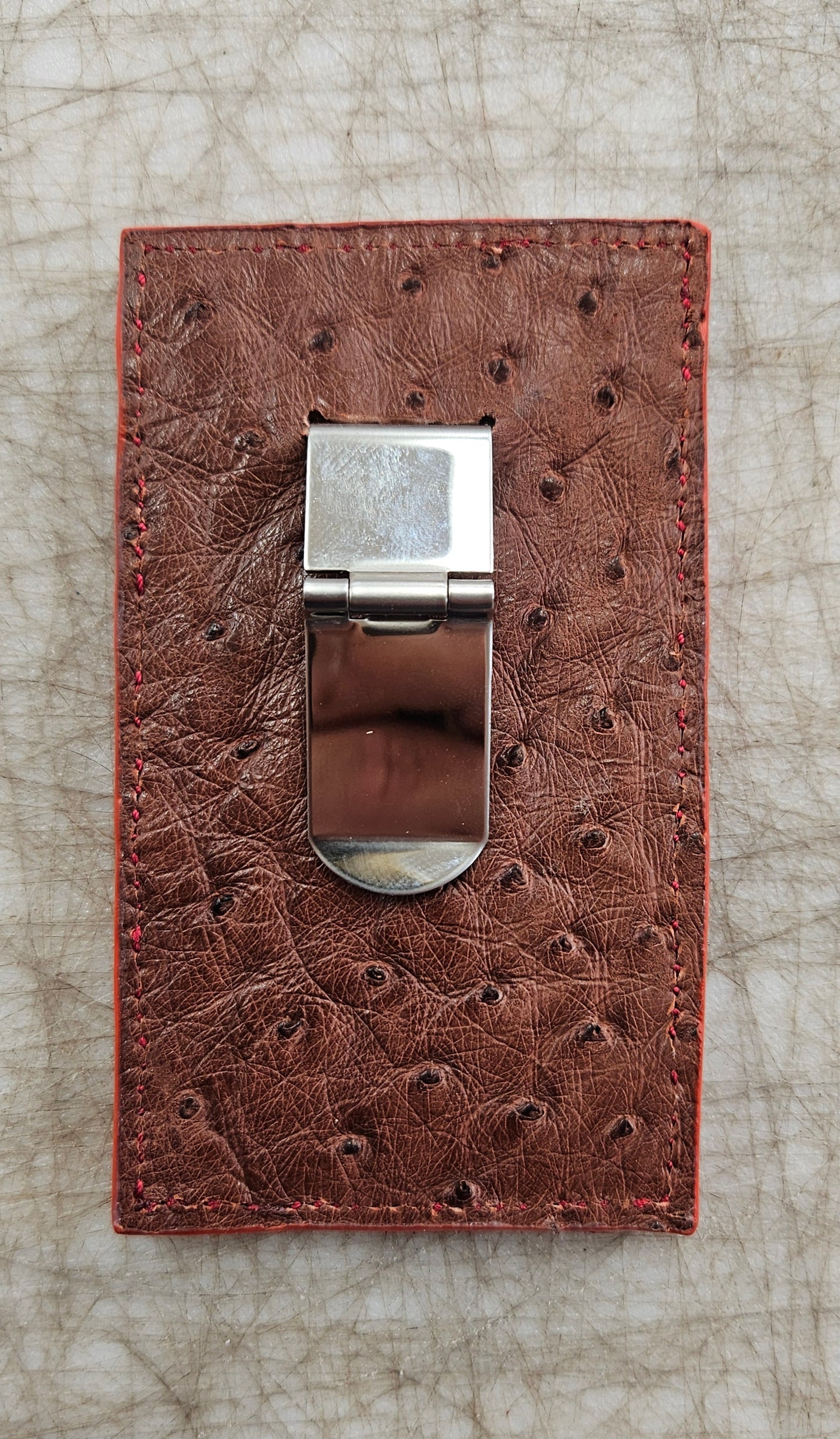 Ostrich money clip wallet