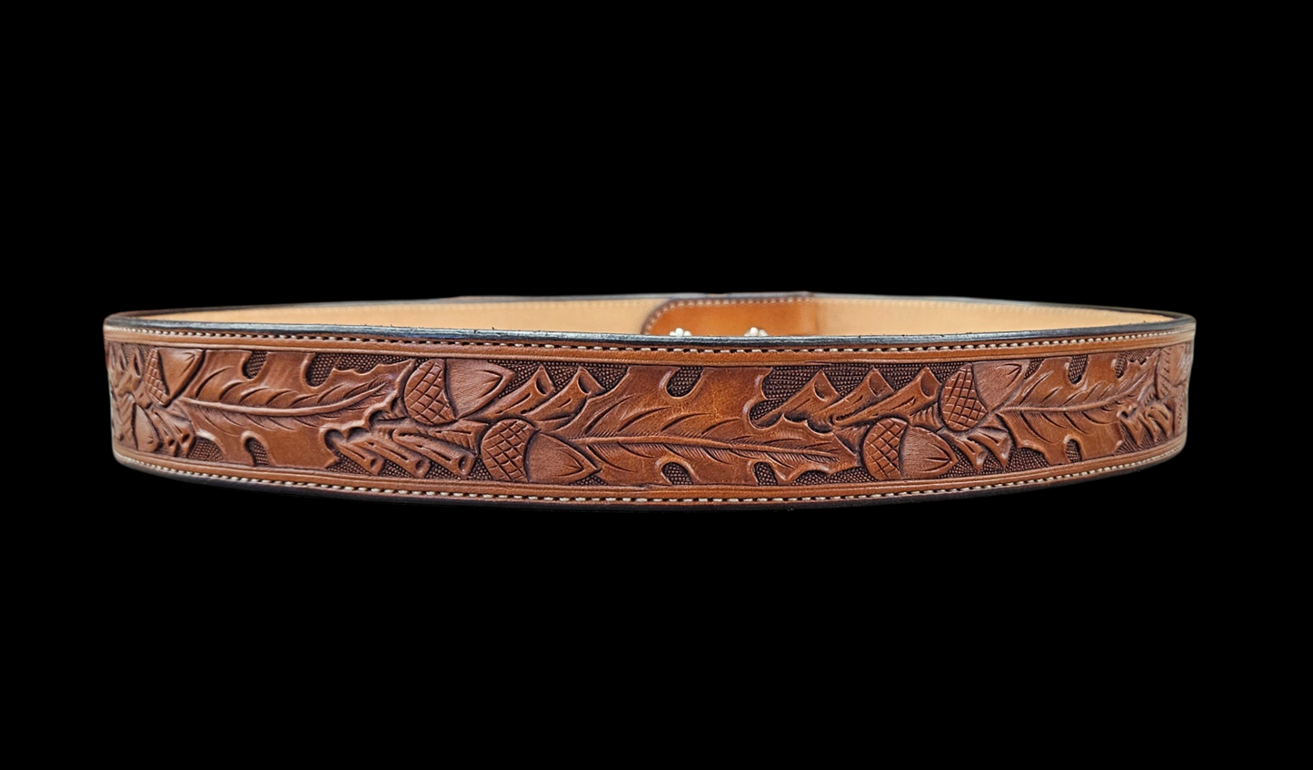 38.5" floral carved belt