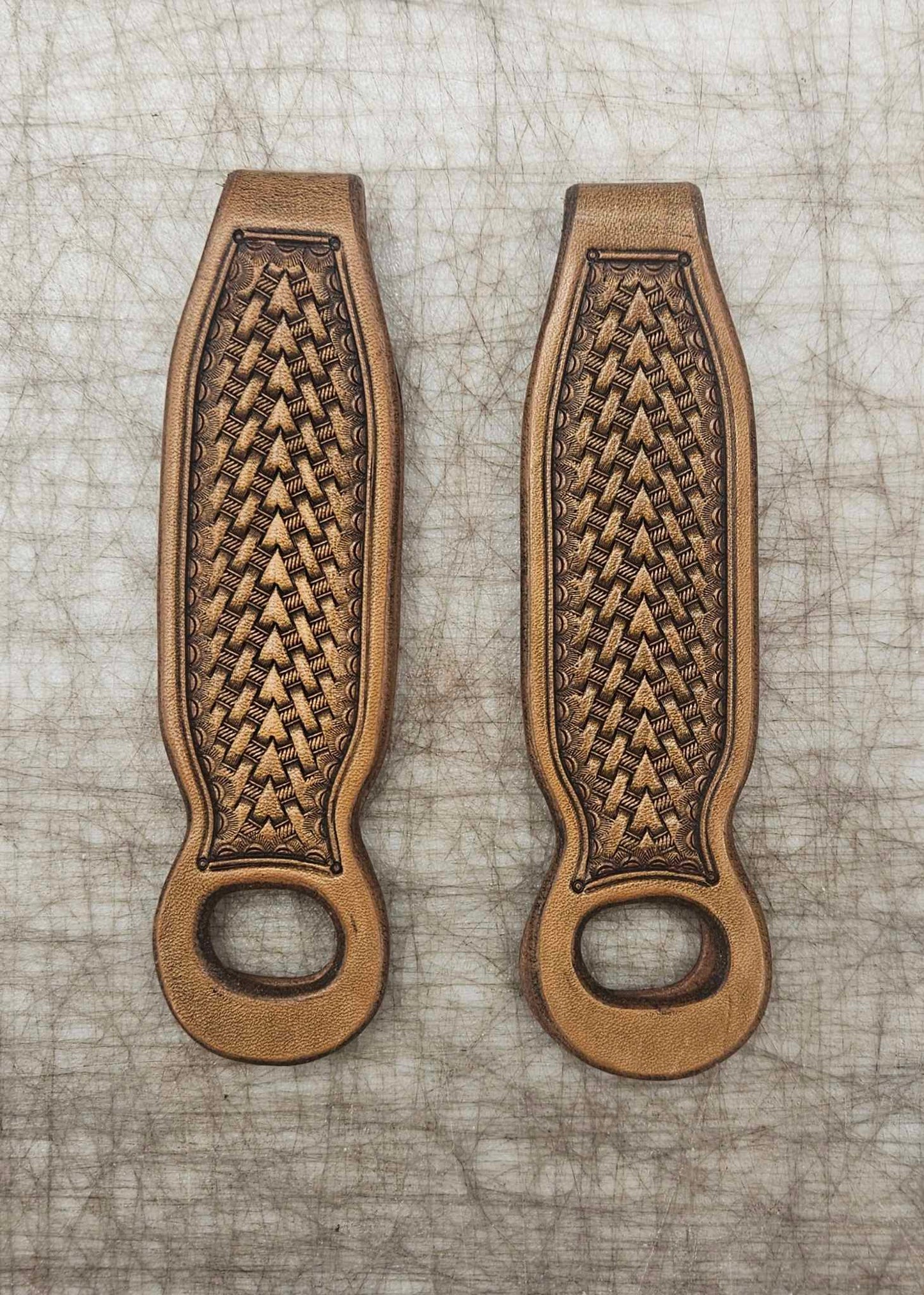 6" stamped slobber straps