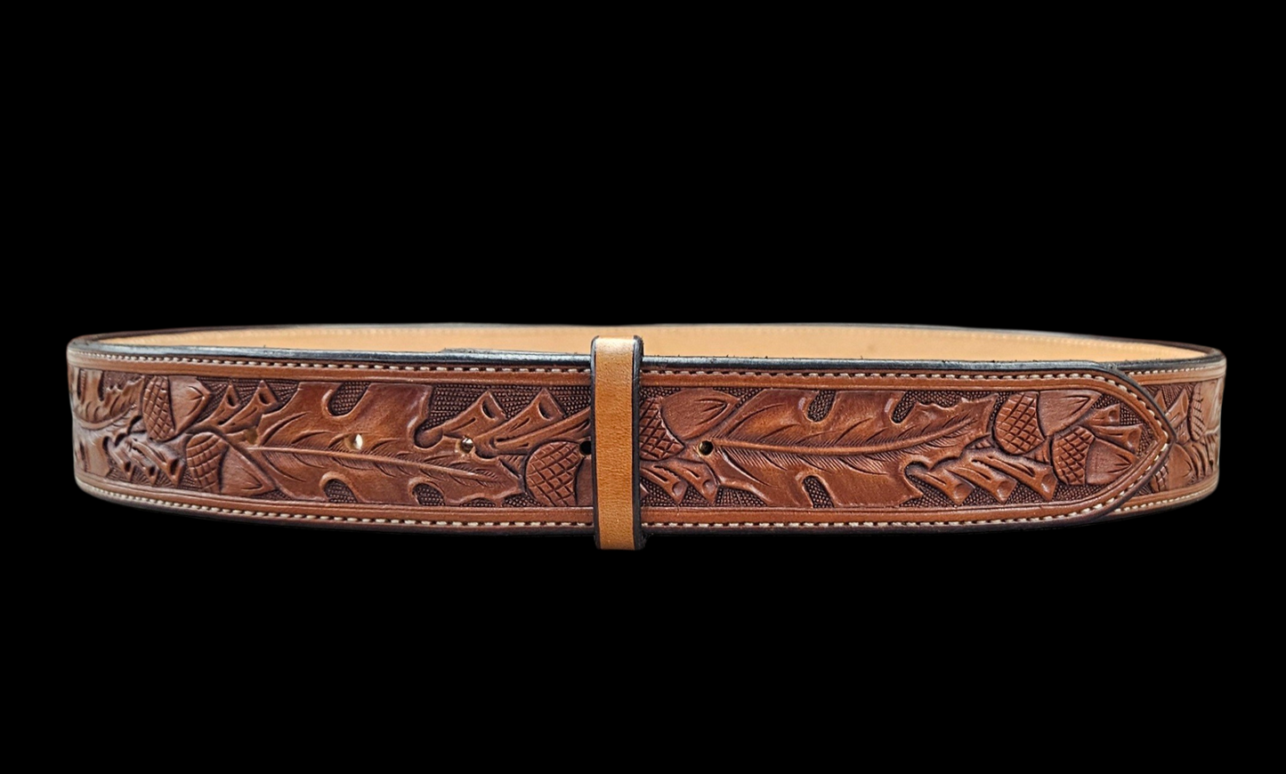 38.5" floral carved belt