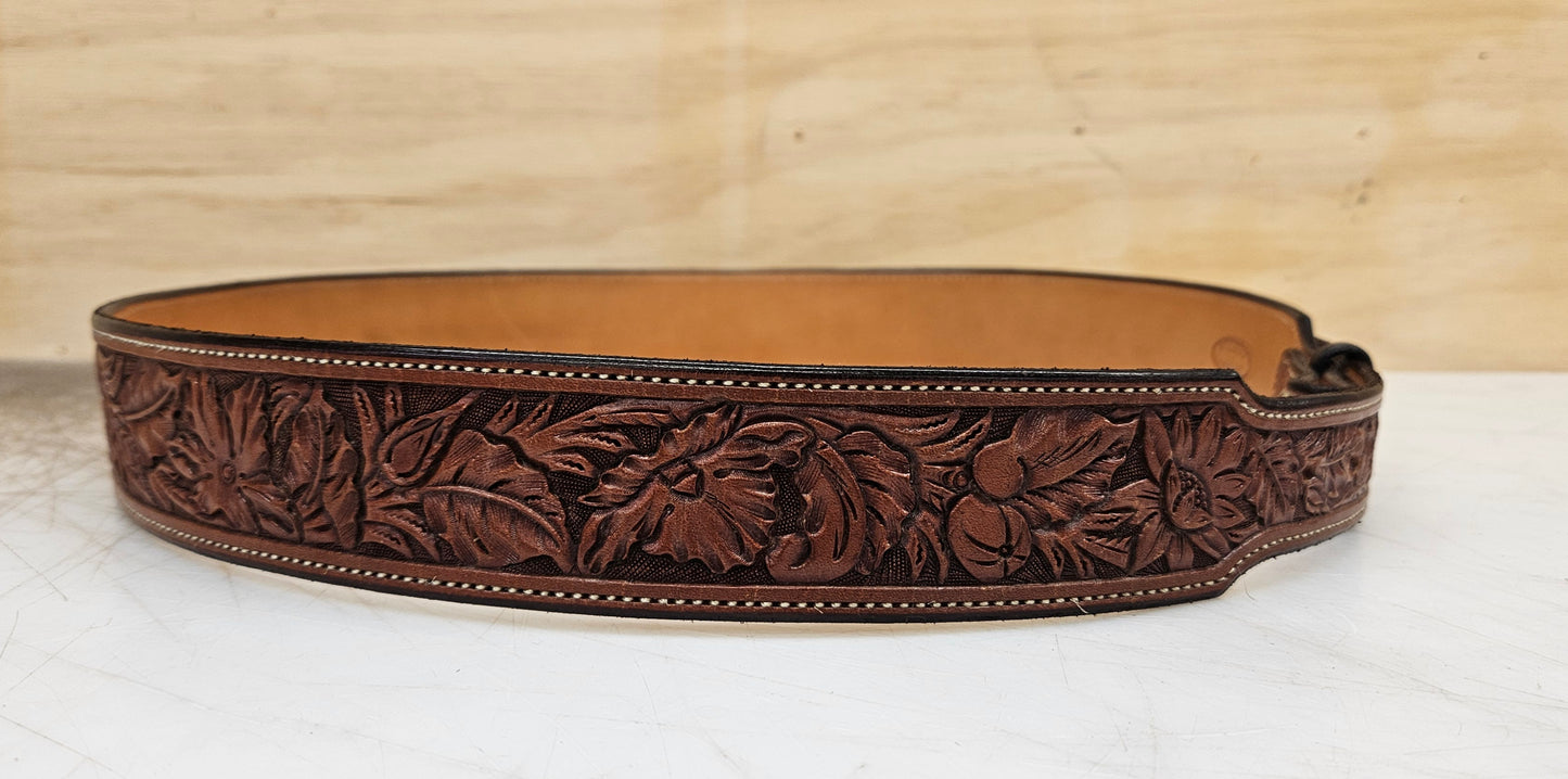 Floral carved belt