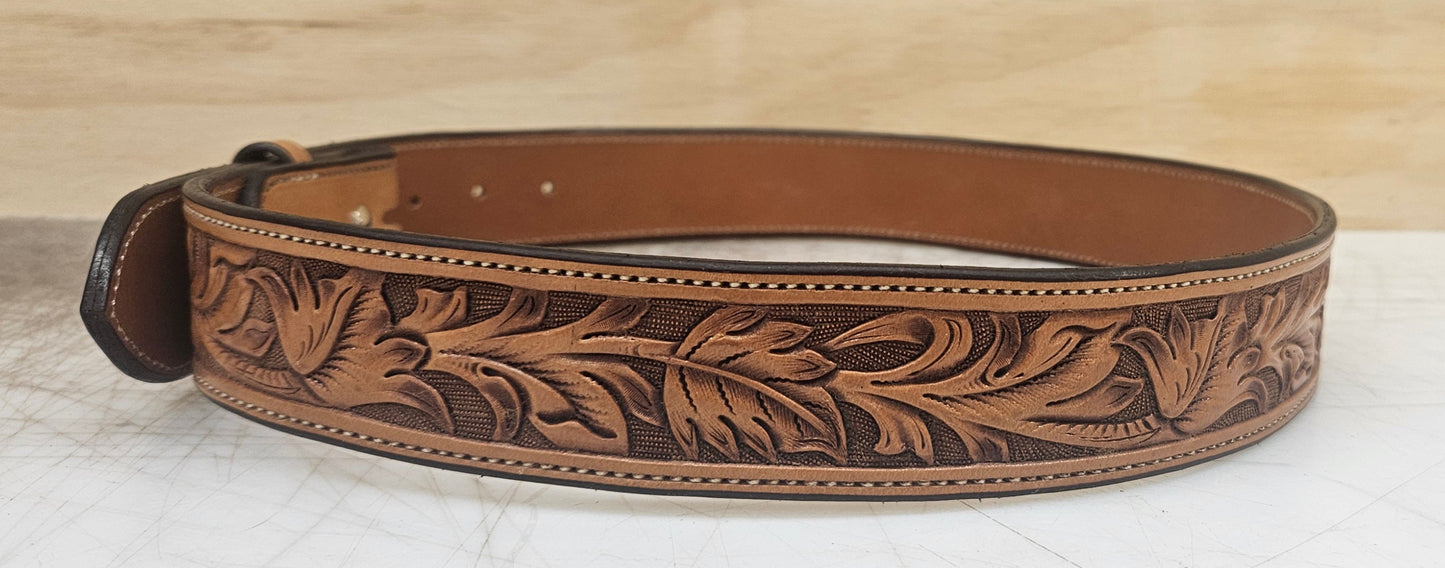 Floral carved belt