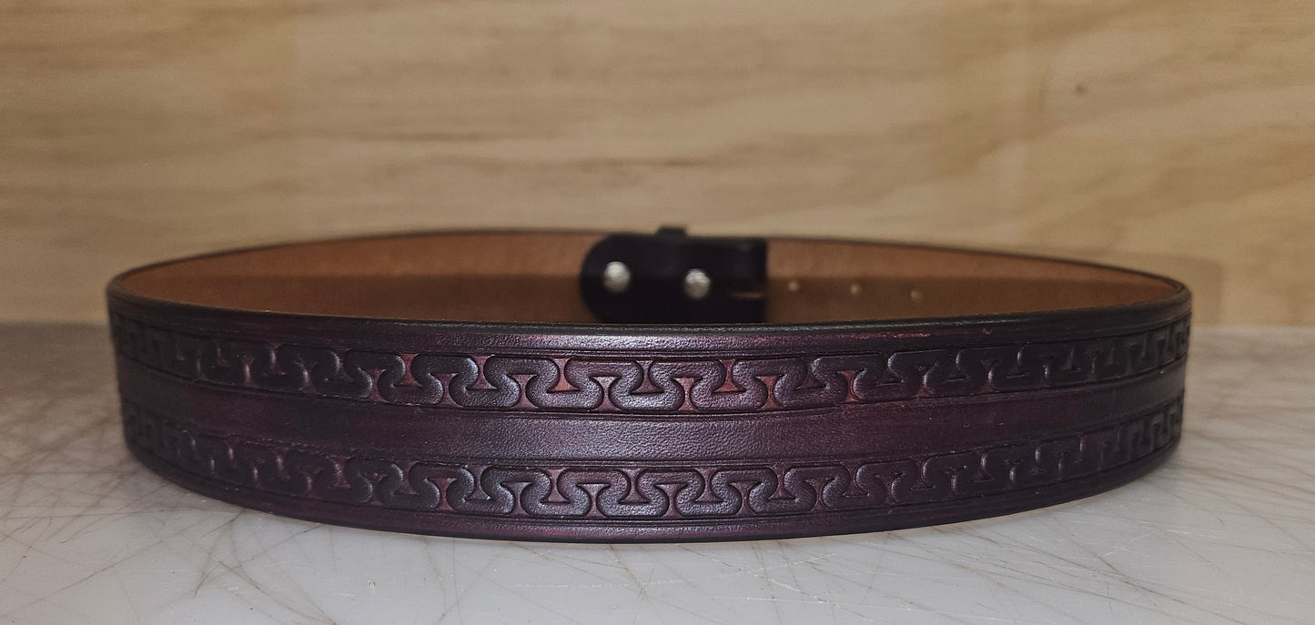 Burgundy carlos border belt