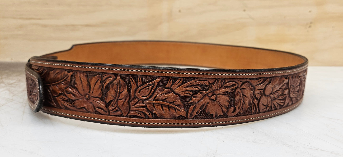 Floral carved belt