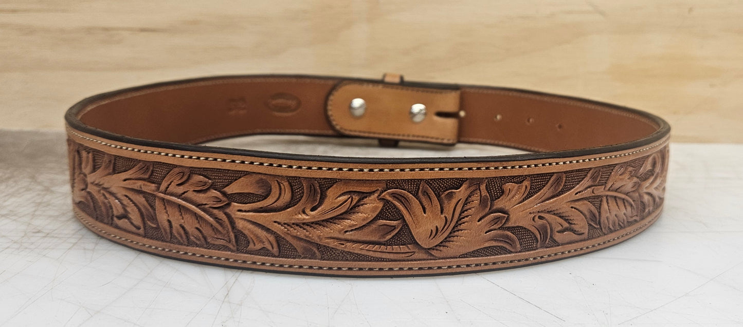 Floral carved belt