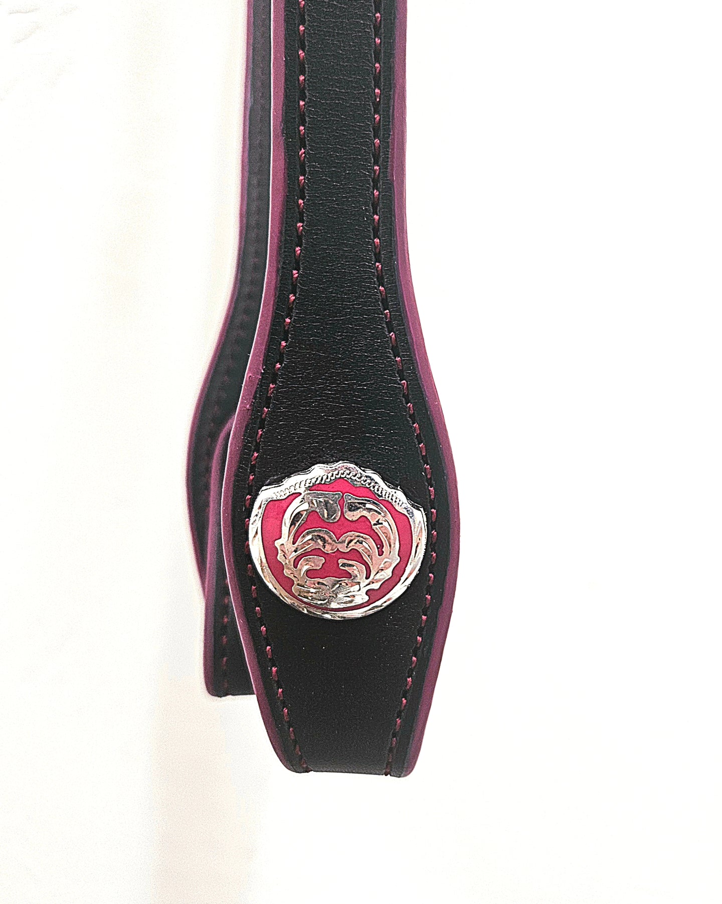 Pink and black sliding ear headstall