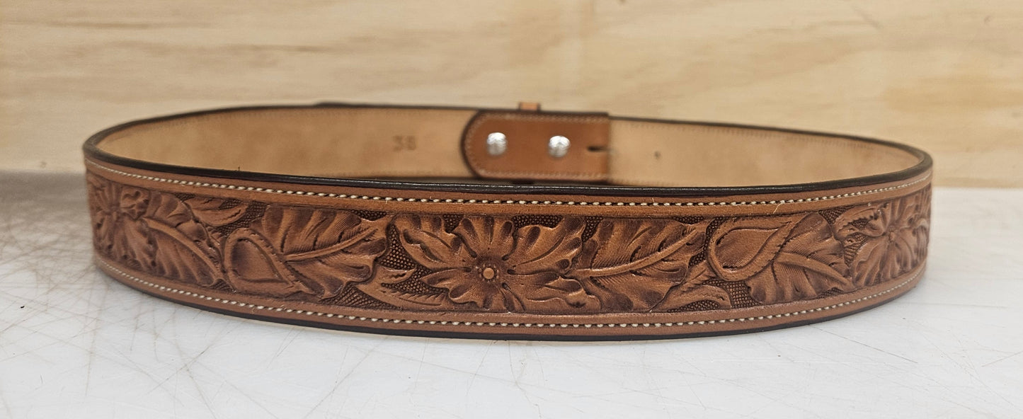 Floral carved belt