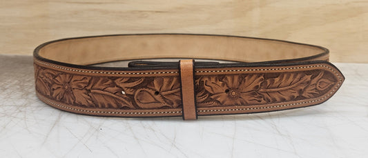 Floral carved belt