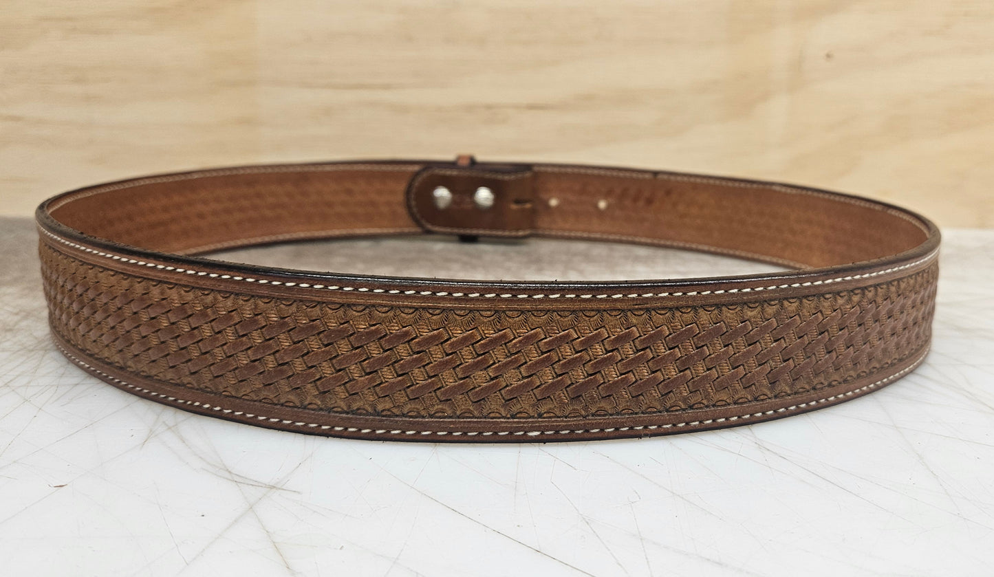 Basket stamped belt