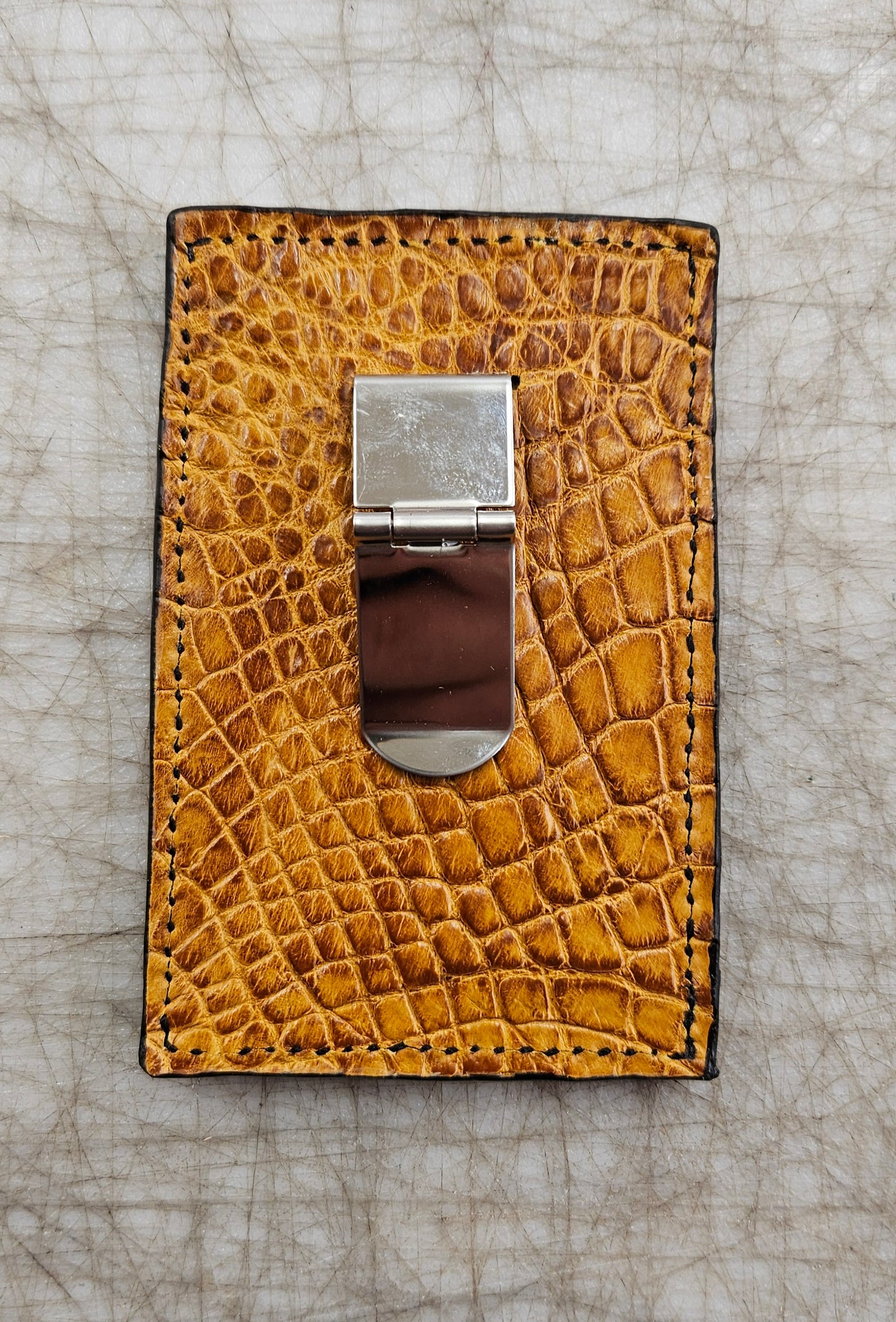 Alligator money clip wallet