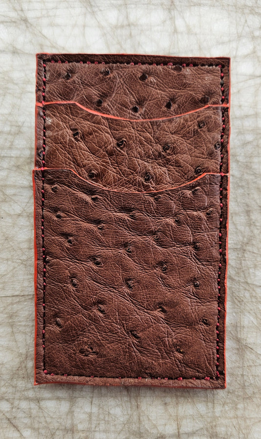 Ostrich money clip wallet