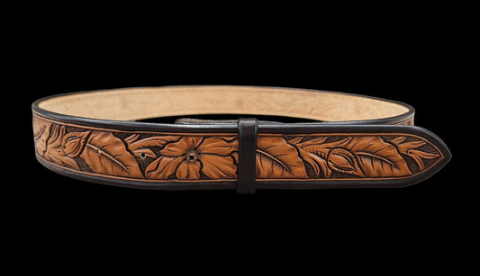 36" foral carved belt.