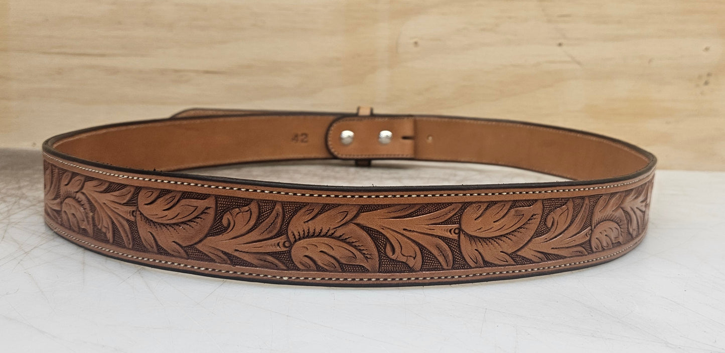 Floral carved belt