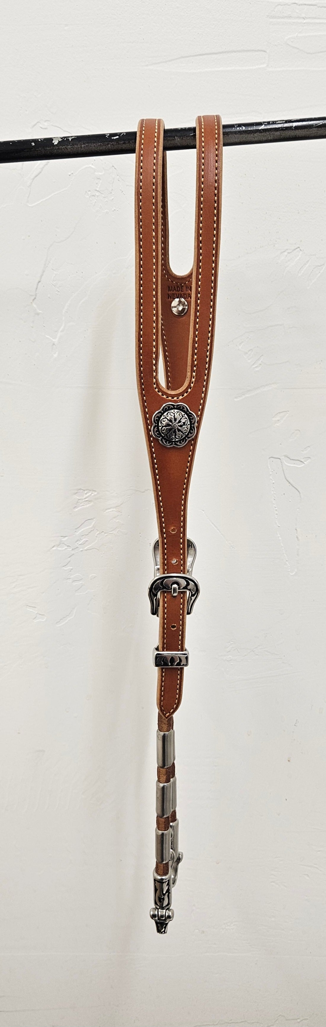 Round cheek straight split ear headstall