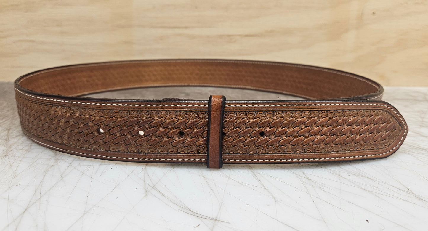 Basket stamped belt