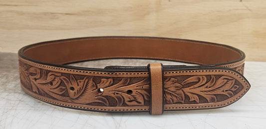 Floral carved belt