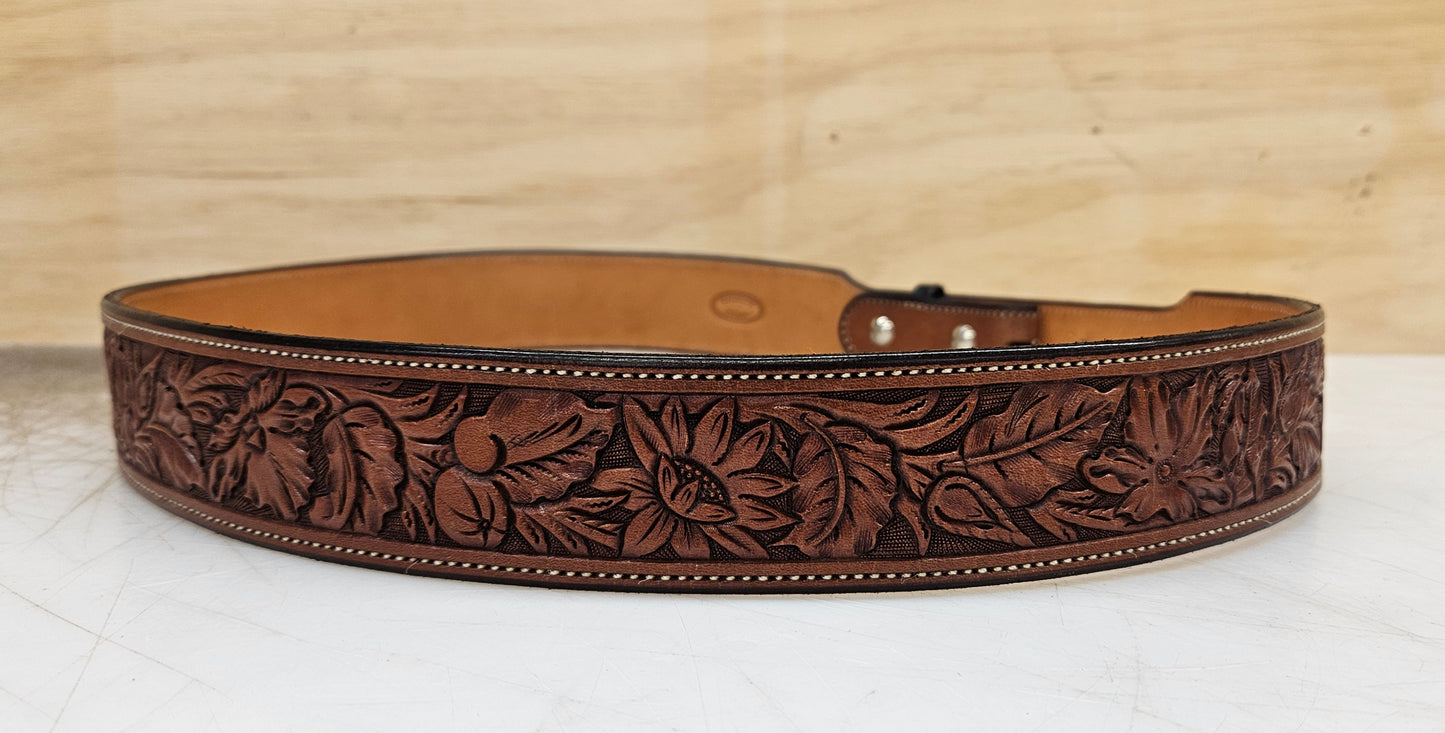 Floral carved belt